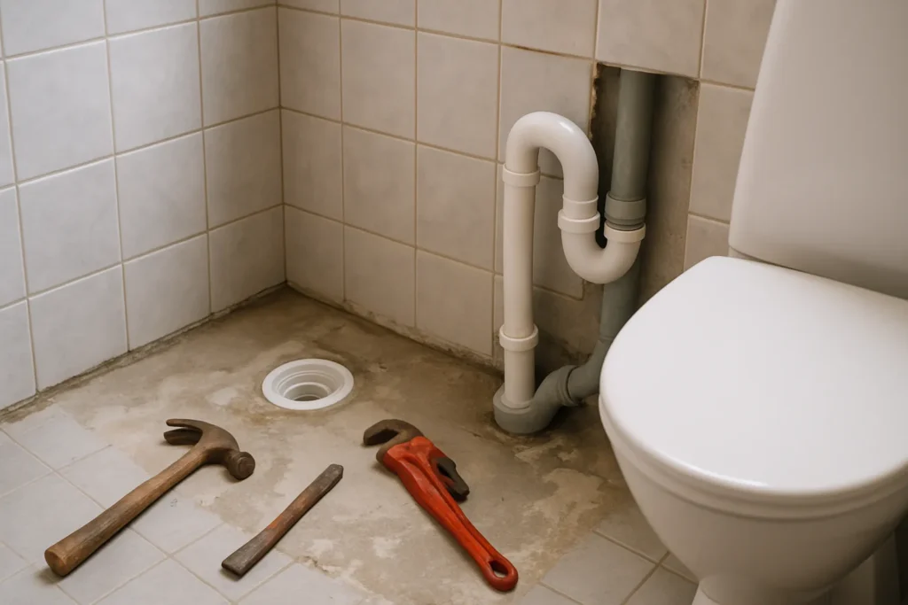 Att flytta avlopp, dusch eller wc — vad som är tillåtet och vad det innebär