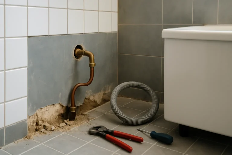 Genomföringar i våtrumsvägg — reglerna som stoppar flexslangen